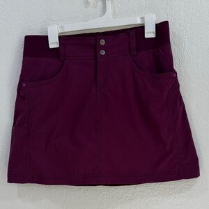Title Nine Plum Active Skort with Zip Front Pockets, Size 10